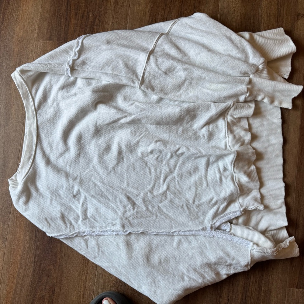 We The Free Cream Textured Top